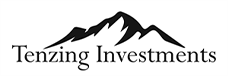 A black and white image of the logo for mountain investing.